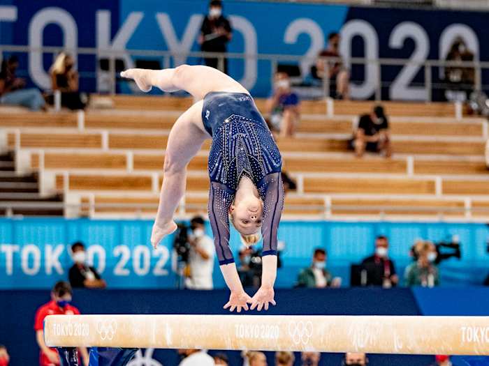 Despite falling off the balance beam during the Olympic all-around final, Carey still placed eighth. She says that finish motivated her to return to elite gymnastics.